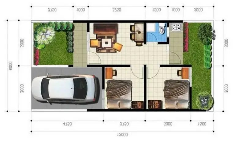 Inspirasi, Rekomendasi, & Biaya, Desain Rumah Minimalis 2 Lantai 6×12