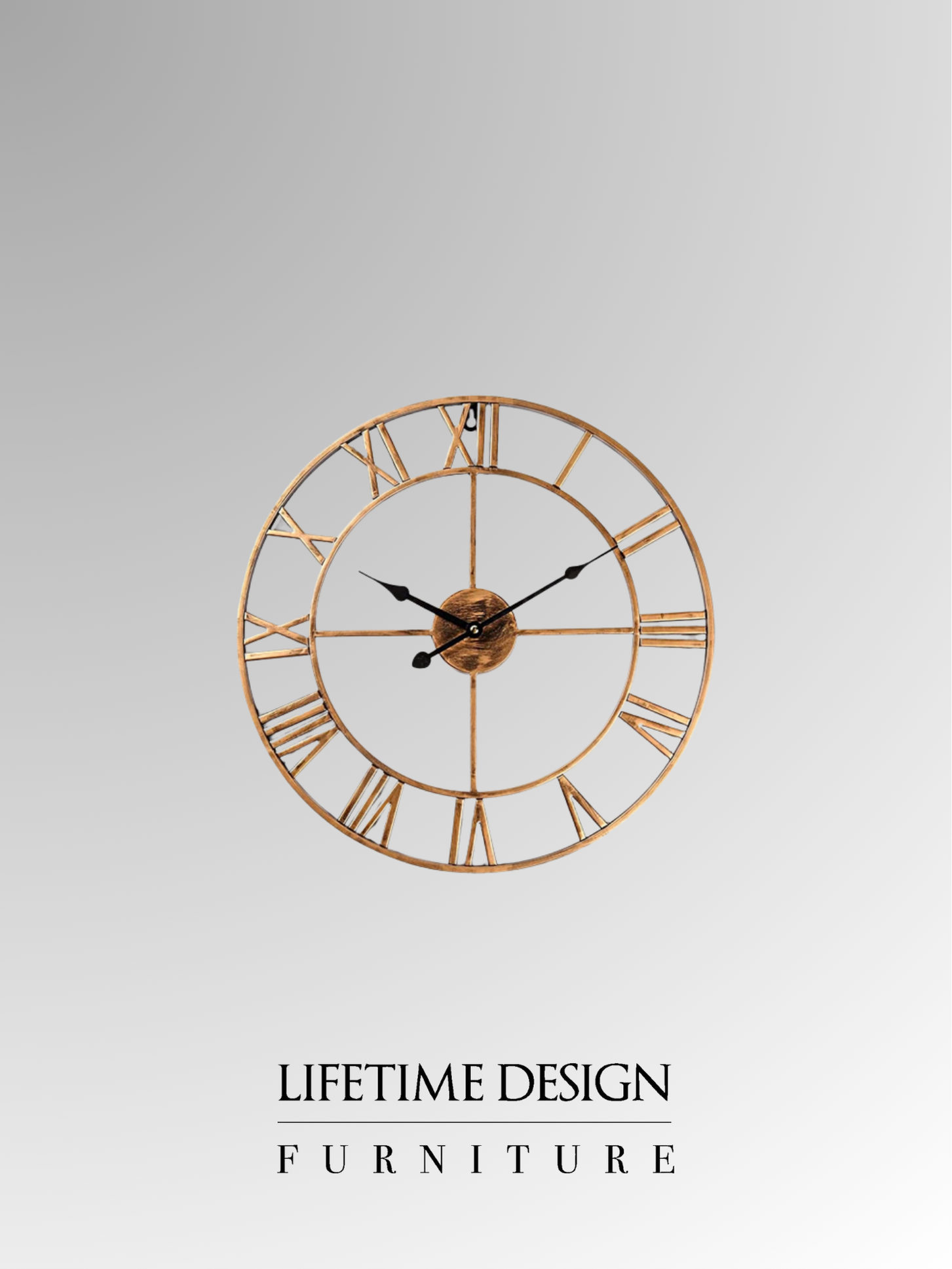 WALL CLOCK GOLD D40X40CM