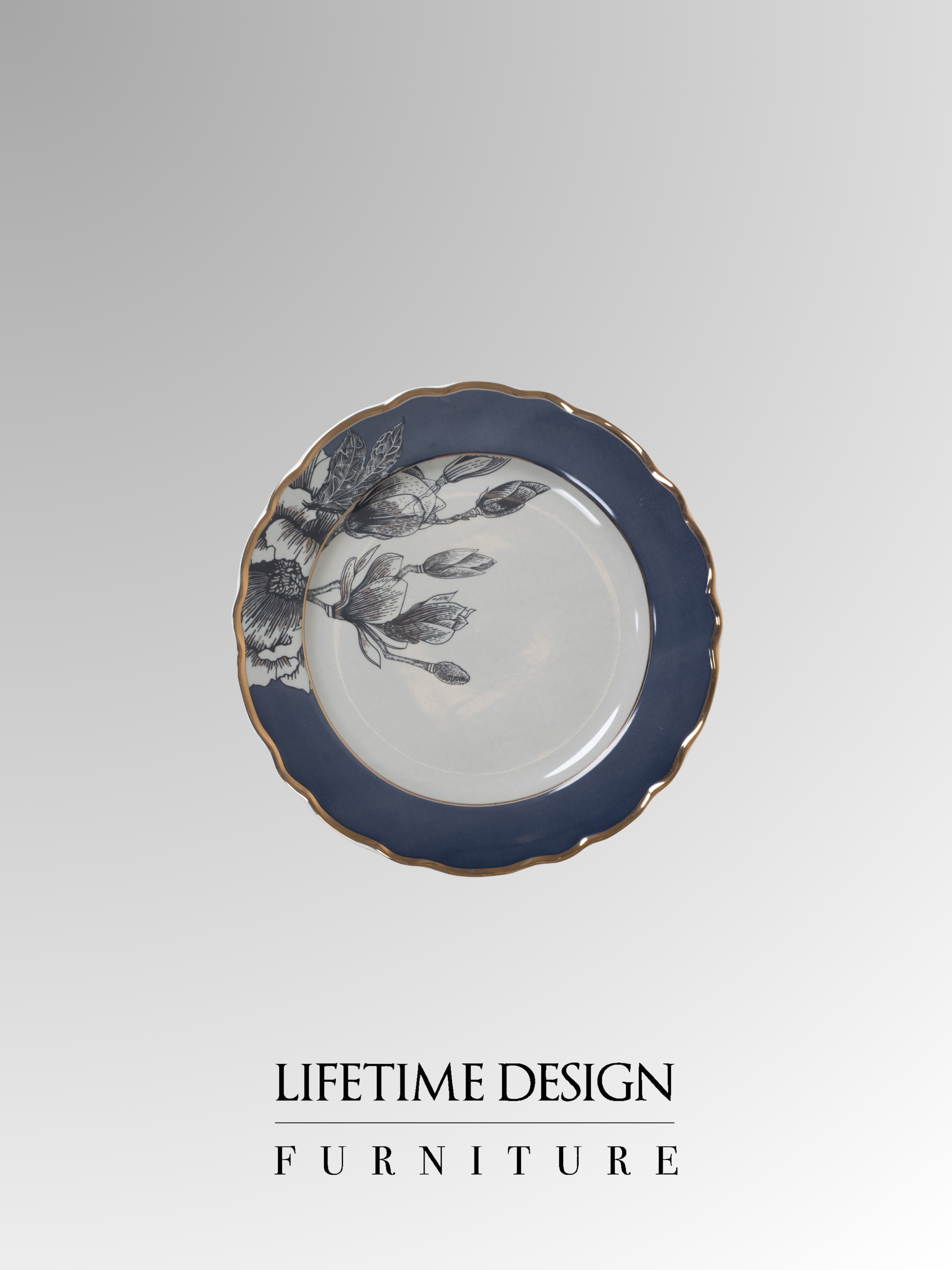 CLASSIC DINNER PLATE NAVY D26.5X26.5CM (SET OF 2)