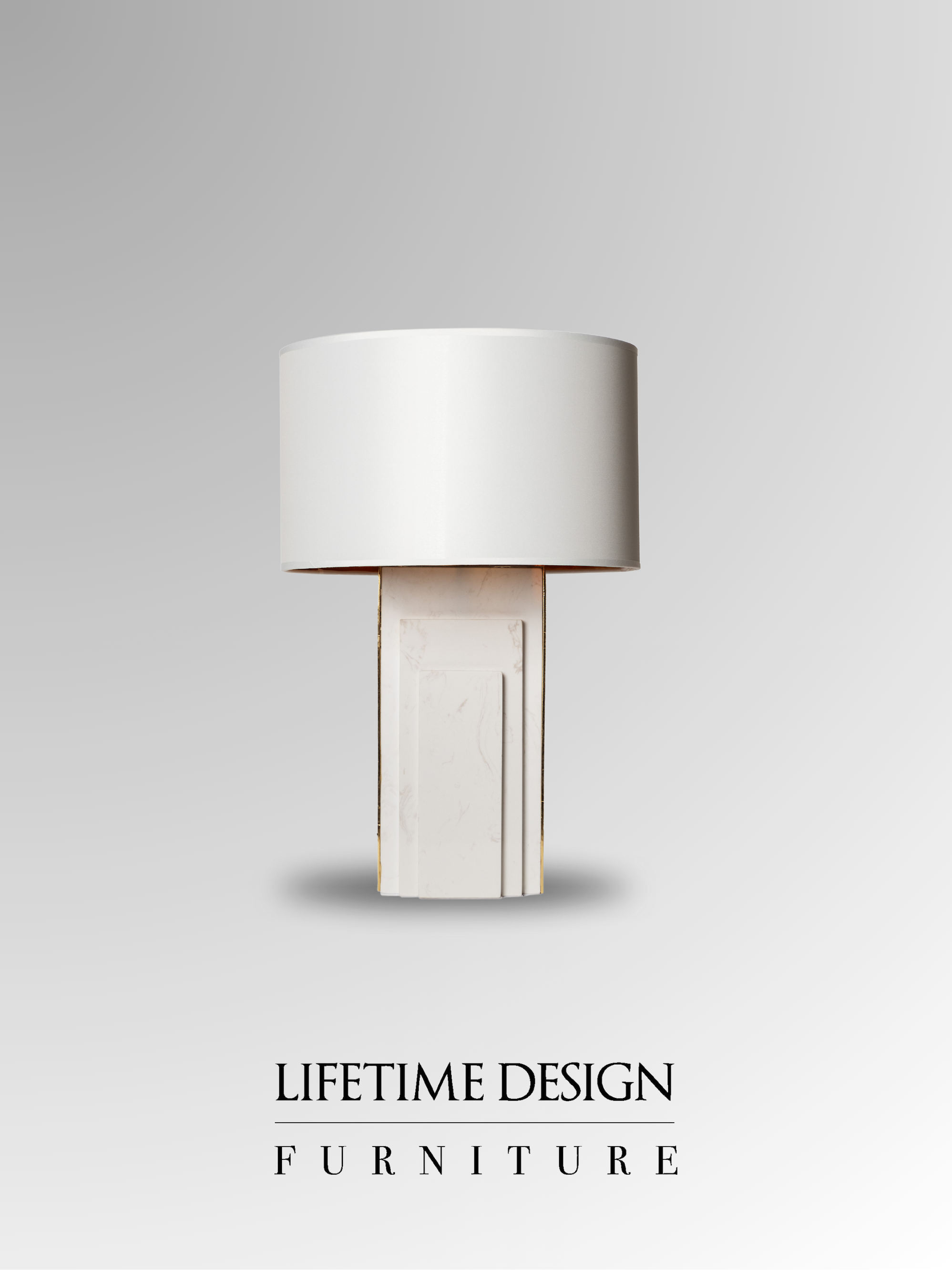 TABLE LAMP AZURE WHITE