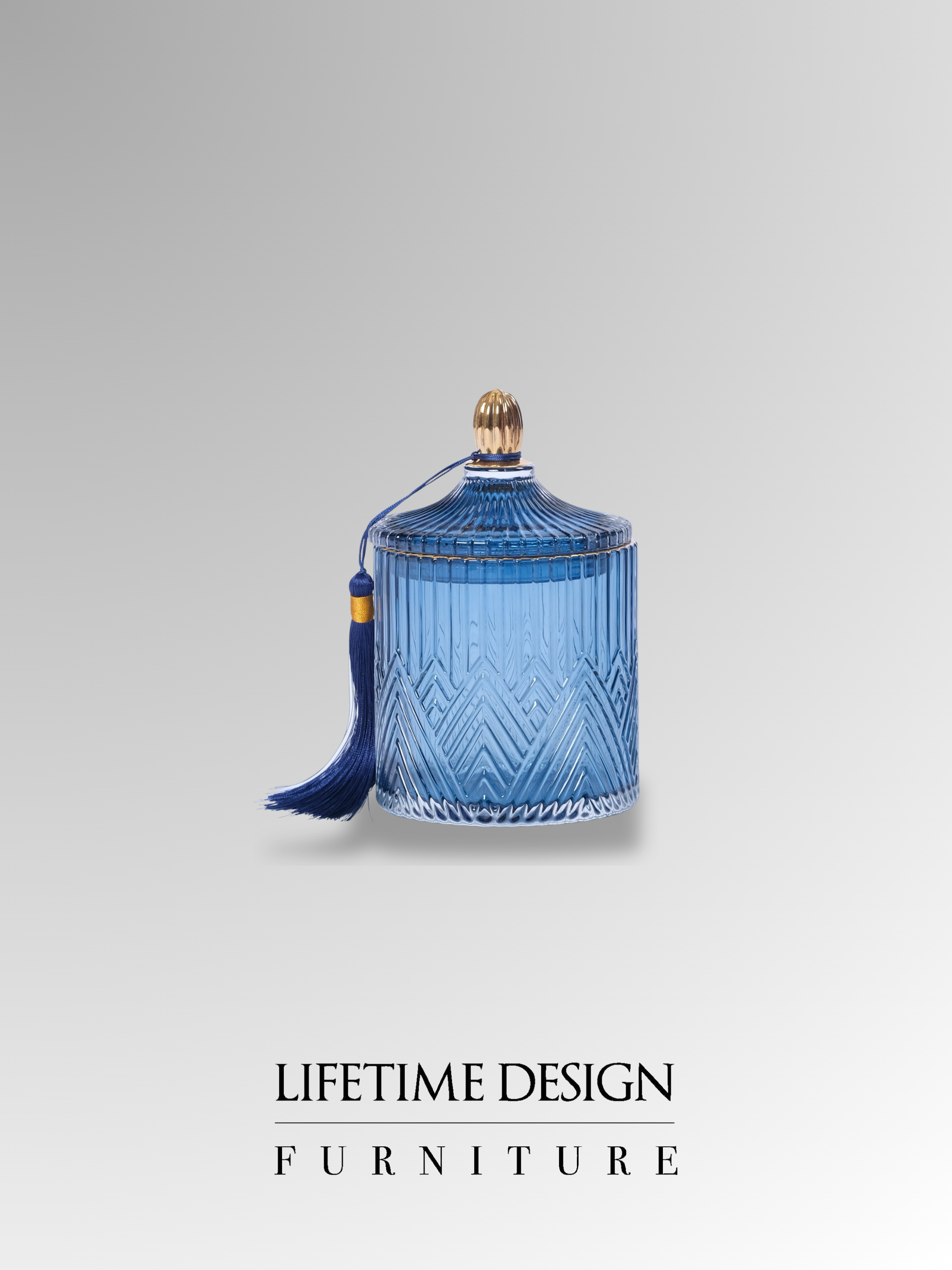 JAR BLUE GLASS