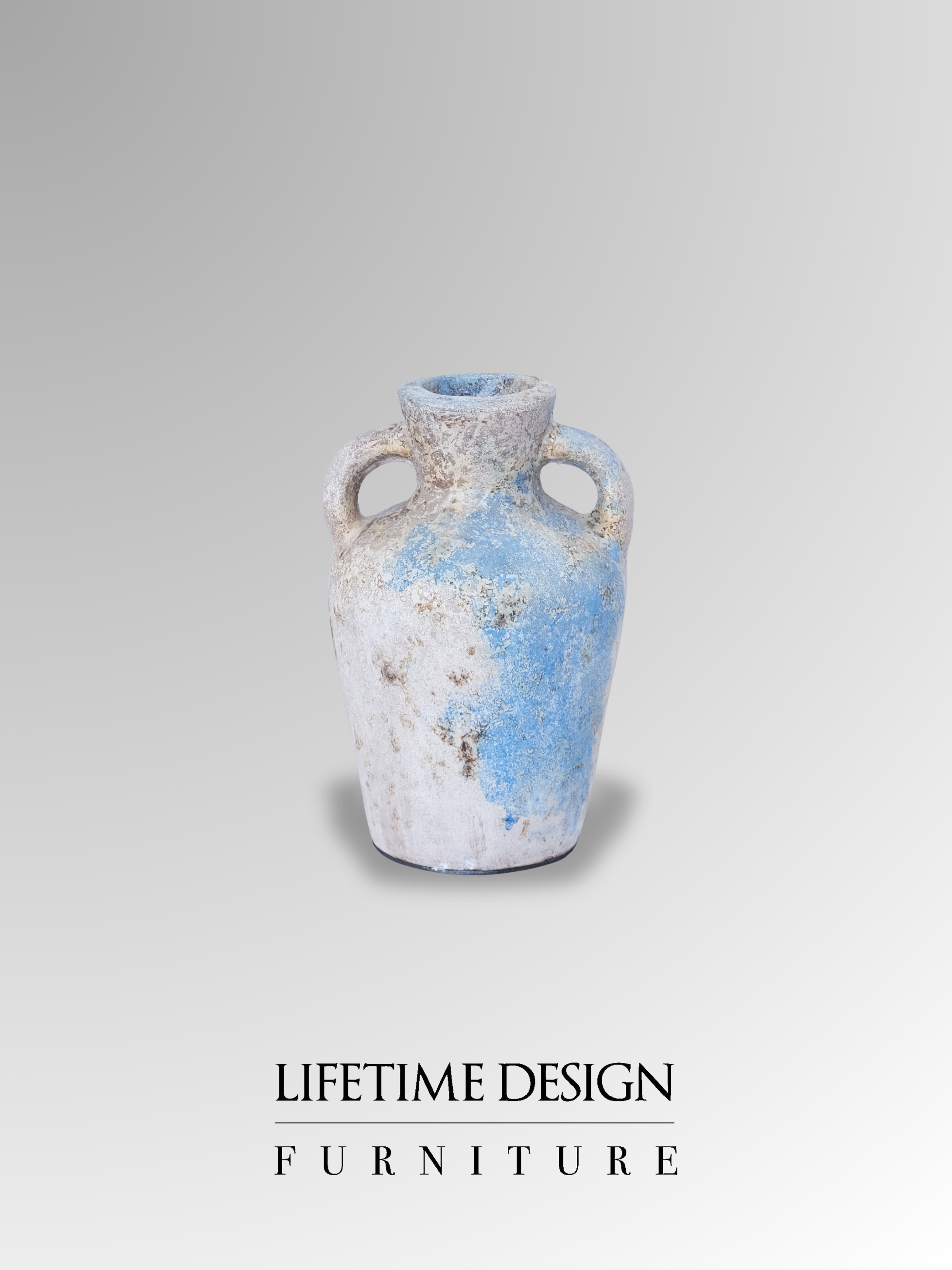 VASE BLUE WASHED