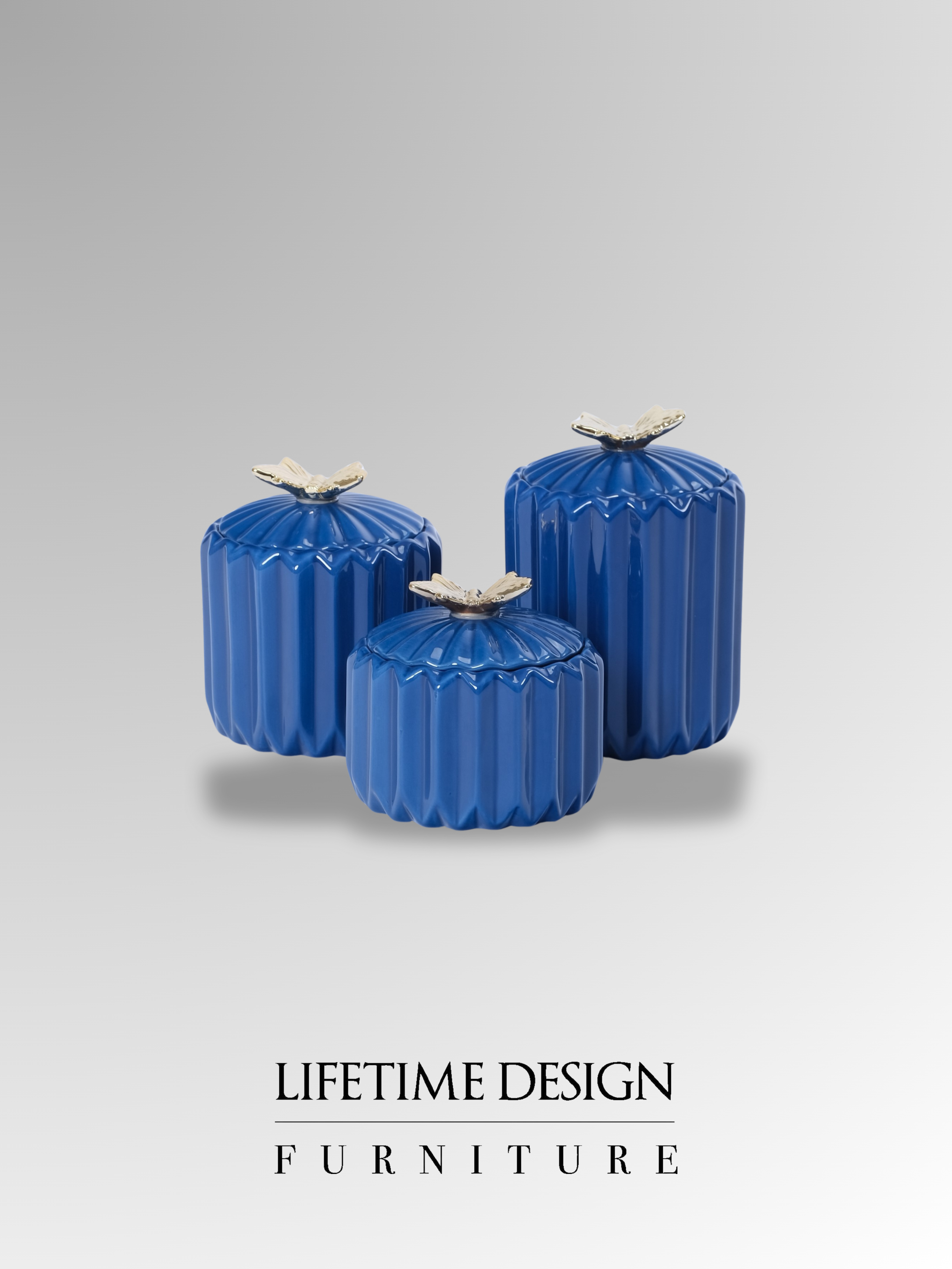 JAR BLUE SET OF 3