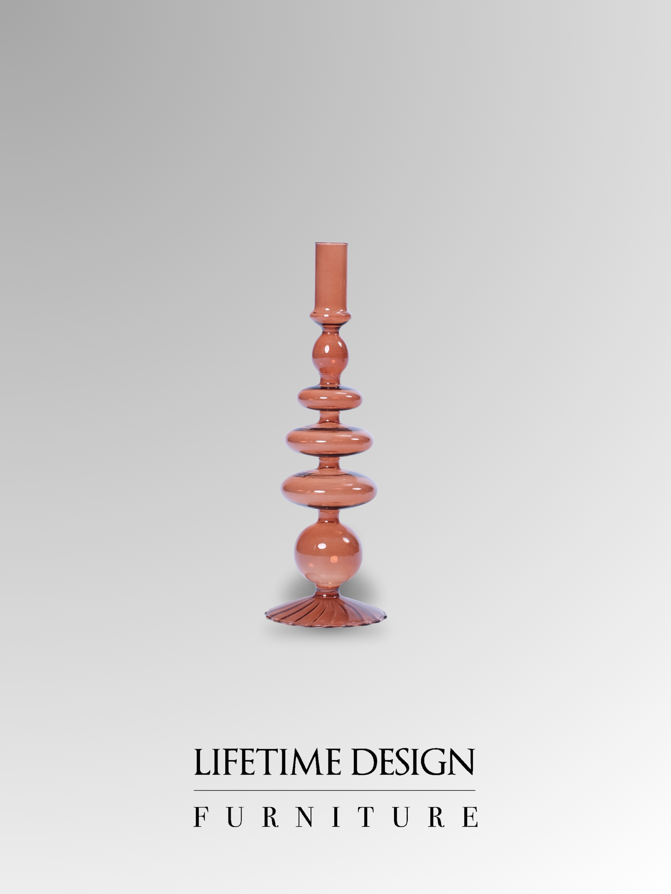 CANDLE HOLDER LYRA GLASS